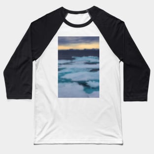 Nordkappsundet Mountains and Ice Field Baseball T-Shirt